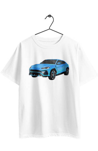Футболка оверсайз з принтом "Ламборгіні Урус". Автомобіль, ламборгіні, ламборгіні урус, урус. 2070702