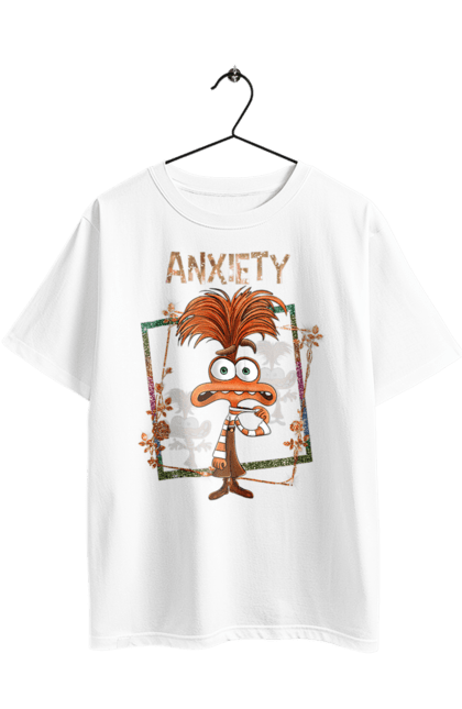 Футболка оверсайз с принтом Головоломка Тревожность. Anxiety, inside out, pixar, головоломка, мультфильм, тревожность, эмоции. 2070702