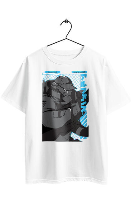 Футболка оверсайз з принтом "Сталевий Алхімік Ал Елрік". Fullmetal alchemist, ал елрік, альфонс, аніме, драма, комедія, манга, ранобе, сталевий алхімік, стімпанк. 2070702