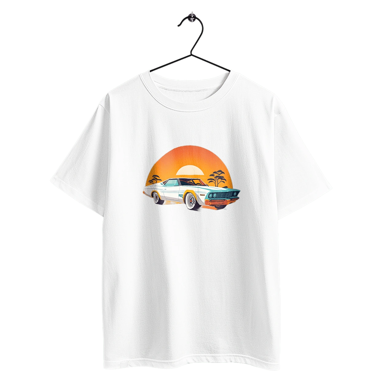 Beautiful car at sunset