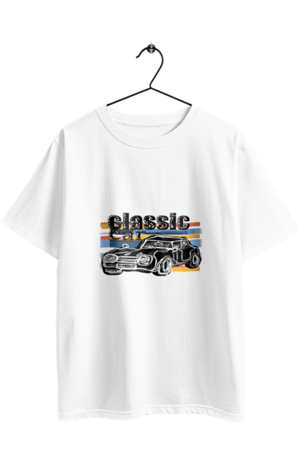 Футболка оверсайз з принтом "Принт Класичний Автомобіль". Автомобіль, класичний, ретро авто, старовинний автомобіль. 2070702