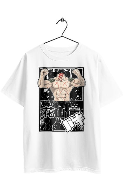 Футболка оверсайз з принтом "Боєць Бакі Ханаяма Каору". Anime, baki, baki the grappler, kaoru hanayama, manga, аніме, боєць баки, манга, ханаяма, ханаяма каору. 2070702