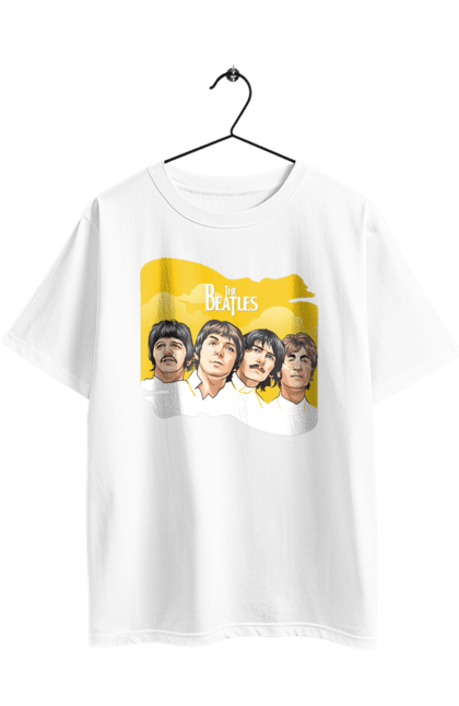 Oversized t-shirt with prints The Beatles. Beatles, george harrison, john lennon, liverpool four, music, paul mccartney, ringo starr. 2070702