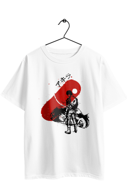 Футболка оверсайз з принтом "Акіра Шьотаро Канеда". Akira, shotaro kaneda, акіра, банда, кіберпанк, мотоцикл, шьотаро канеда. 2070702