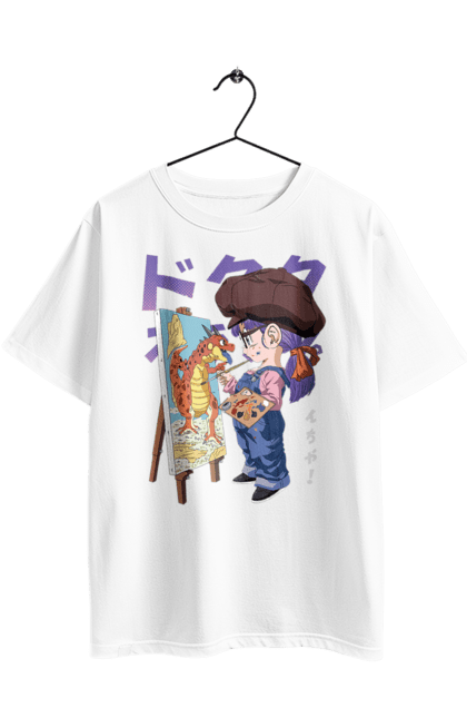 Oversized t-shirt with prints Dr. Slump Arale. Android, anime, arale, arale norimaki, doctor slump, dr. slump, girl, manga, schoolgirl. 2070702