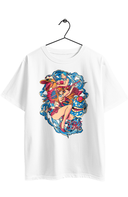 Футболка оверсайз з принтом "Ван Піс Намі". Cat burglar, nami, one piece, аніме, ван пис, ван піс, кішка-злодійка, манга, намі. 2070702