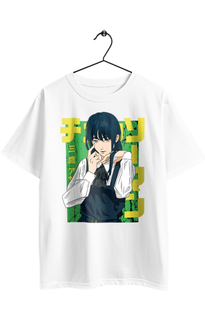 Футболка оверсайз з принтом "Людина Бензопила Аса". Anime, asa, chainsaw man, manga, mitaka asa, yoru, аніме, аса, аса мітака, йор. 2070702