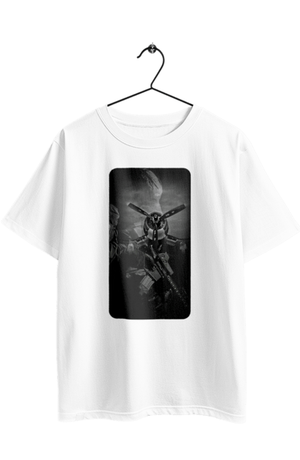 Футболка оверсайз з принтом "Слава зсу". Гвинтівка, зброя, літак, перемога, солдат, україна. 2070702