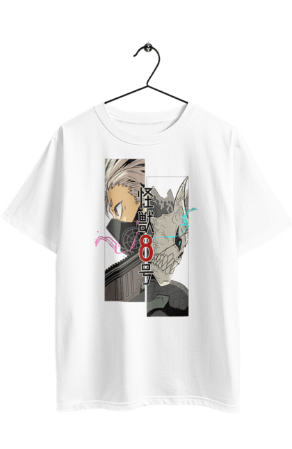 Футболка оверсайз з принтом "Кайдзю №8 Ген Нарумі". Gen narumi, kaiju, kaiju № 8, narumi, аніме, ген нарумі, кайдзю № 8, манга, нарумі. 2070702