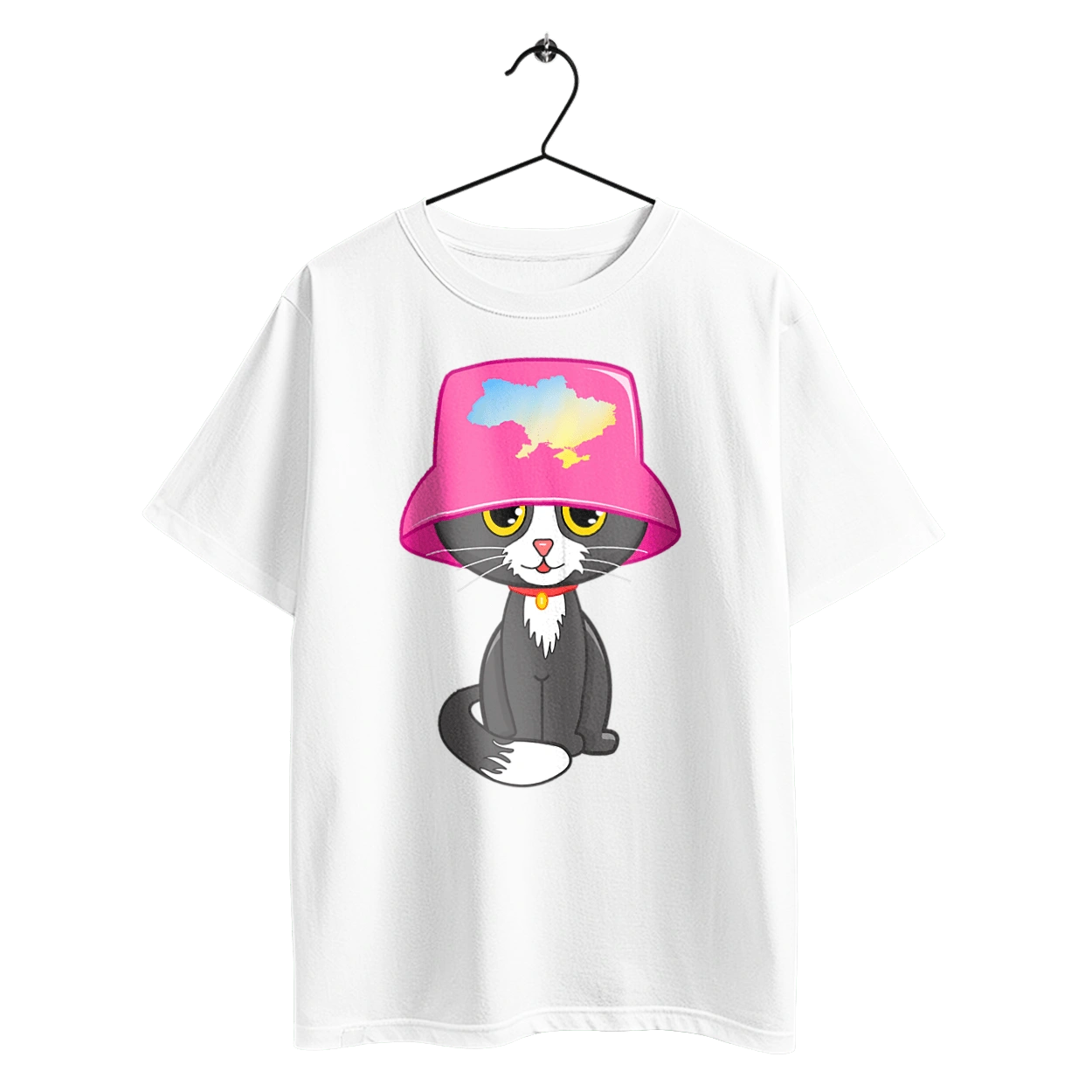 Cat with a map of Ukraine