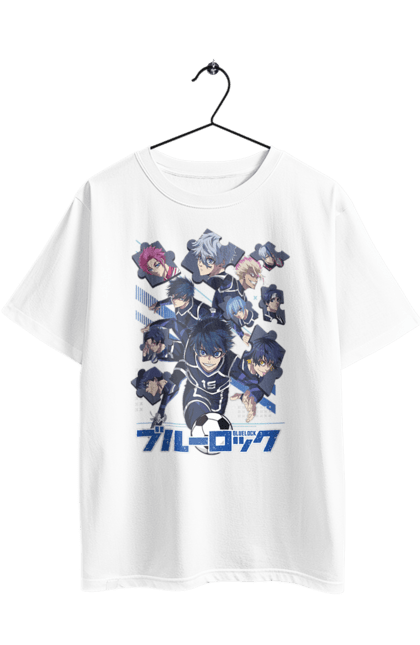 Oversized t-shirt with prints Blue Lock. Anime, blue lock, blue prison, manga, sport, sports anime. 2070702
