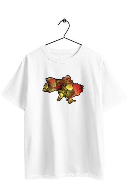 Футболка оверсайз з принтом "Справжня Україна". Барви, квіти, кольору, краса, листя, настрій, україна. 2070702