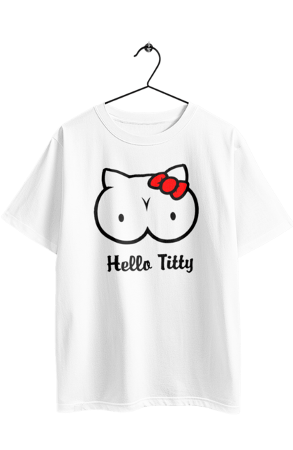 Oversized t-shirt with prints Hello kitty. Beauty, hello, hello kitty, kitty, matured. 2070702