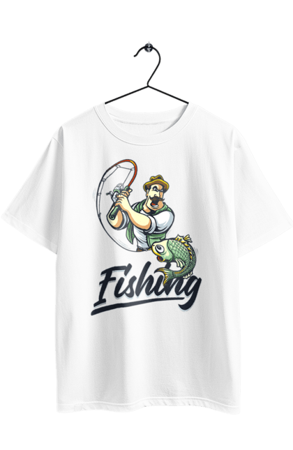 Футболка оверсайз з принтом "Рибалка, літо". Відпочинок, літо, рибалка. 2070702