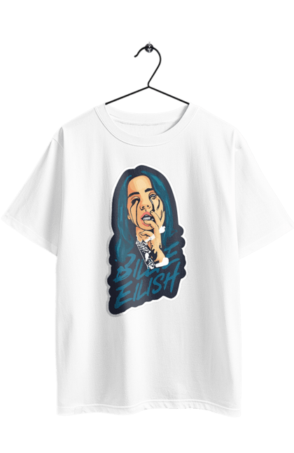 Футболка оверсайз з принтом "Billie Eilish". Активістка, біллі айліш, мизукант, права, співачка, тварини. 2070702