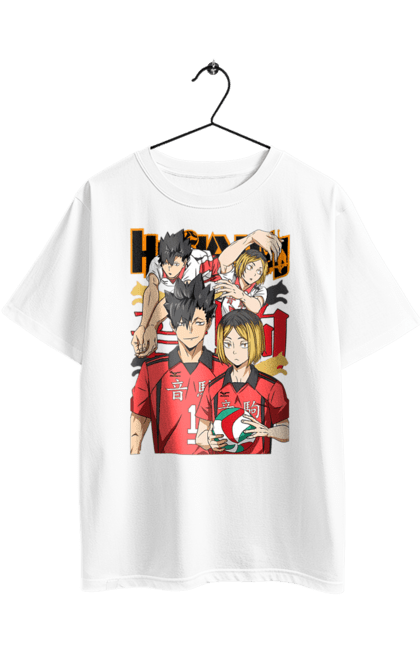 Футболка оверсайз з принтом "Волейбол!! Куроо та Кенма". Haikyu, kenma, kuroo, аніме, волейбол, кенма, куроо, манга. 2070702