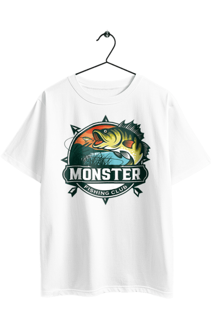 Футболка оверсайз з принтом "Рибальський клуб". Відпочинок, рибак, рибальський клуб, хоббі. 2070702