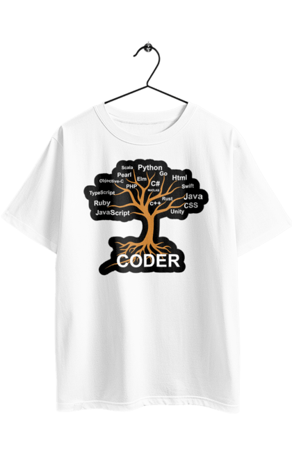 Футболка оверсайз з принтом "Кодер". Айті, айтішник, для айтішника, для програміста, кодер, подарунок айтішнику, подарунок програмісту, програміст, розробник. 2070702