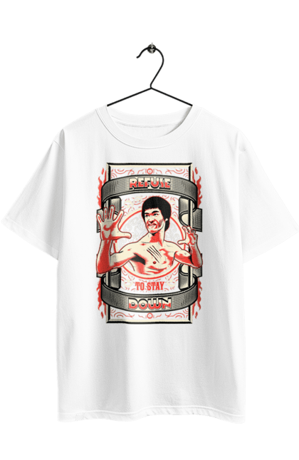 Футболка оверсайз з принтом "Брюс Лі". Bruce lee, актор, брюс лі, дракон, кіно, постер, фільм. 2070702