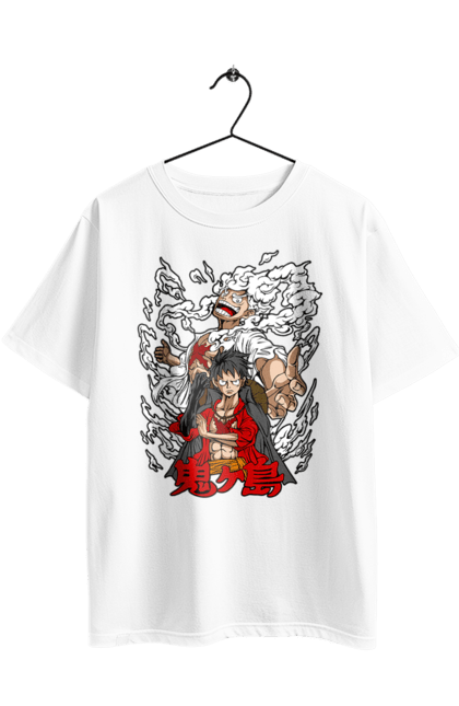 Футболка оверсайз з принтом "Ван Піс Луффі". Luffy, one piece, аніме, ван піс, великий куш, луффі, манга, монки де луффі, пірати. 2070702