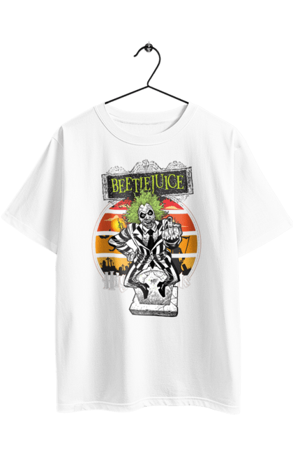 Oversized t-shirt with prints Beetlejuice. Beetlejuice, comedy, ghost, horror, movie, tim burton, warner bros. 2070702