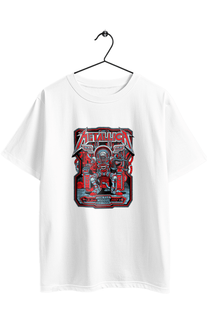 Футболка оверсайз з принтом "Metallica". Metallica, thrash metal, металлика, музика, рок группа, рок музыка, рок-гурт, спід метал, хард рок, хеві метал. 2070702