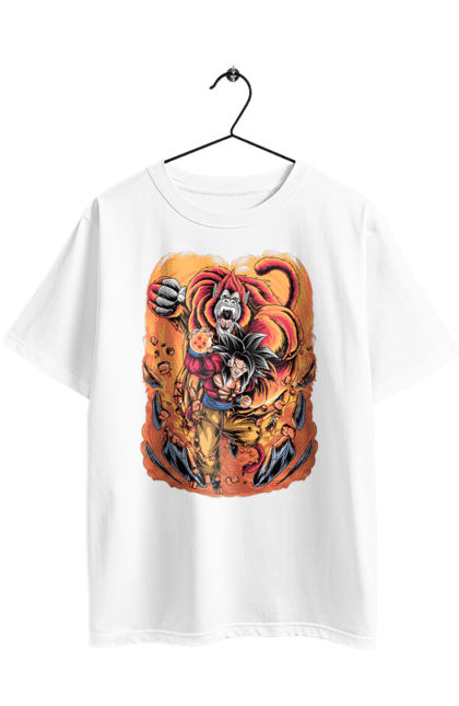 Oversized t-shirt with prints Dragon Ball Son Goku. Anime, dragon ball, goku, manga, son goku, tv series. 2070702
