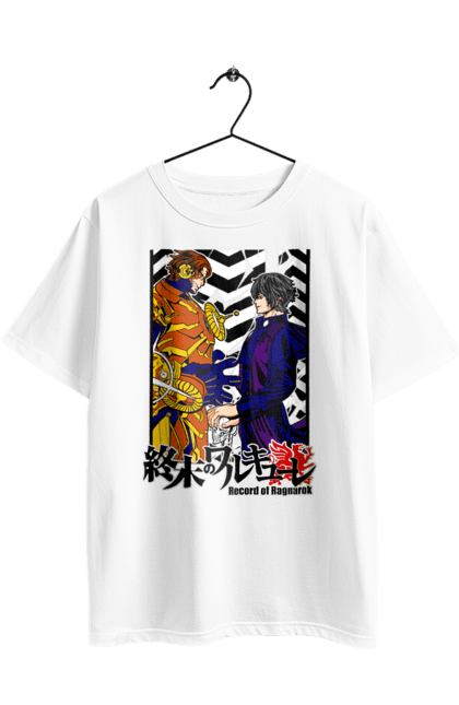 Футболка оверсайз з принтом "Повість про кінець світу Нікола Тесла та Вельзевул". Anime, beelzebub, manga, nikola tesla, record of ragnarok, аніме, вельзевул, комікс, манга, нікола тесла. 2070702