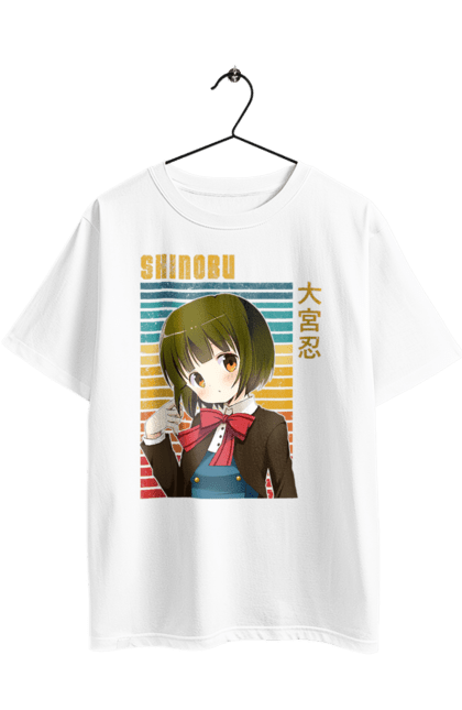 Футболка оверсайз з принтом "Золота мозаїка Шинобу Омія". Anime, kiniro mosaic, kinmoza, manga, shinobu omiya, аніме, золота мозаїка, манга, шинобу, шинобу омія. 2070702