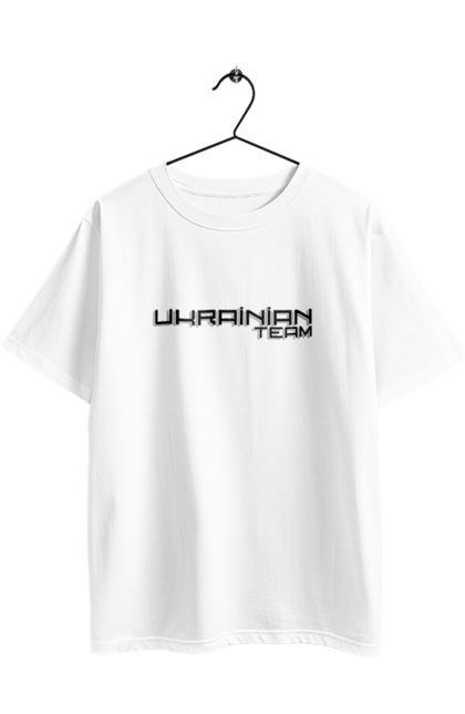 Футболка оверсайз з принтом "Команда україни". Написи, патріотам, патріотичні написи, прикольні написи, українська команда. 2070702