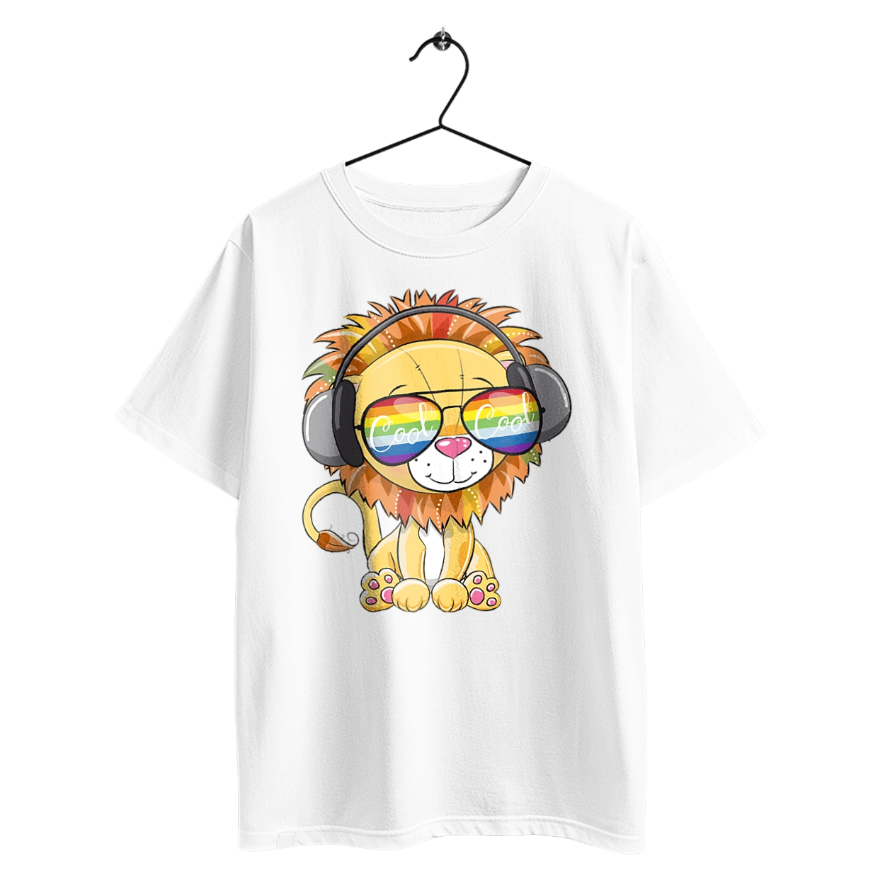 Lion In Glasses And Headphones