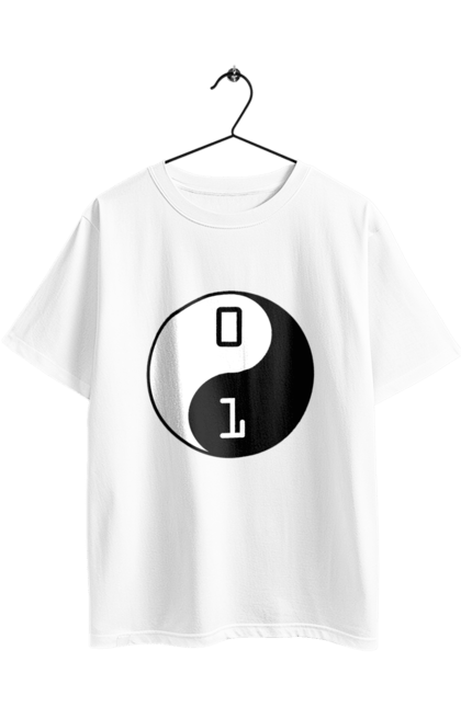 Футболка оверсайз з принтом "Інь Янь". Angular, c, css, html, it, javascript, jquery, php, python, react, svelt, vue, айтишник, айті, гумор, код, кодувати, прогер, програміст, програмісти, ти ж, ти ж програміст, тиж програміст. 2070702