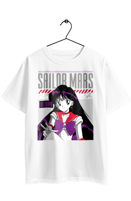 Футболка оверсайз с принтом Сейлор Мун Марс. Rei hino, sailor moon, аниме, драма, махо-сёдзё, рэй хино, сейлор марс, сейлор мун, сериал. 2070702