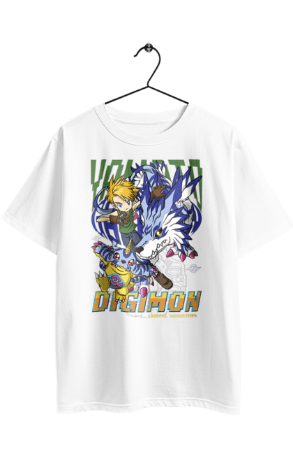 Oversized t-shirt with prints Digimon Ishida Yamato. Anime, bandai, digimon, digital monsters, ishida yamato, manga, media franchise, virtual pets. 2070702