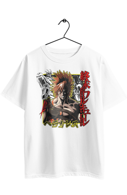 Футболка оверсайз з принтом "Повість про кінець світу Геркулес". Anime, hercules, manga, record of ragnarok, аніме, геракл, геркулес, манга. 2070702