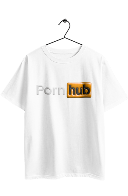Футболка оверсайз з принтом "Порно Хаб". Гумор, логотип порнохаб, молодіжна, порно хаб, порнхаб. 2070702