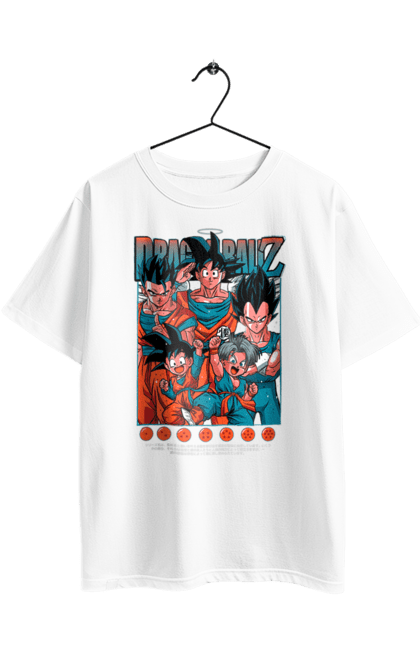 Футболка оверсайз з принтом "Перли дракона". Anime, dragon ball, goku, manga, vegeta, аніме, вегета, гоку, манга, перли дракона. 2070702