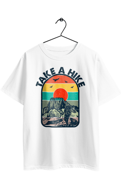 Футболка оверсайз з принтом "Прогуляйся Альпініст, Гори". Альпініст, гори, похід, прогуляйся. 2070702