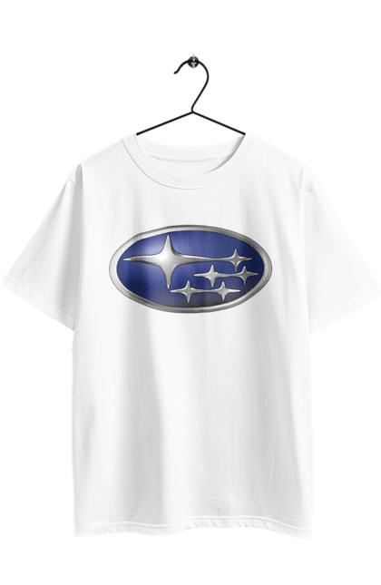 Футболка оверсайз з принтом "Subaru". Авто, логотип, субару. 2070702