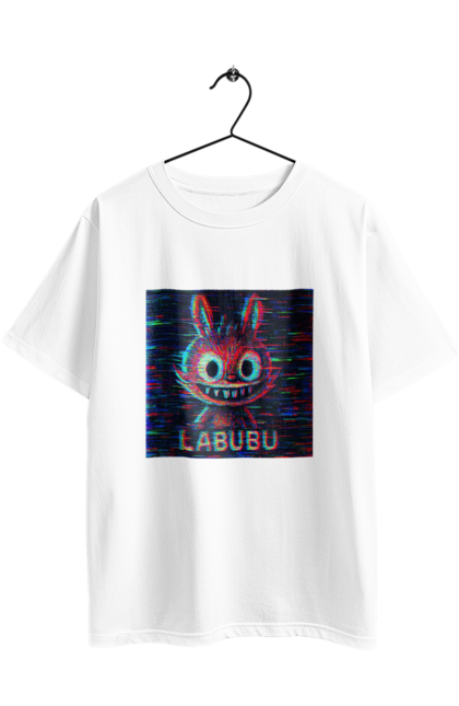 Футболка оверсайз з принтом "Лабубу". Crt, rgb, глітч, кіберпанк, лабубу, пікселі, ретро, спотворення, цифрове мистецтво, шум. 2070702