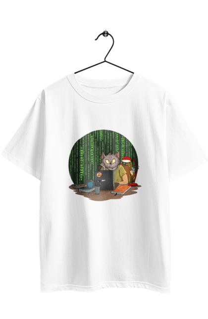 Oversized t-shirt with prints Cat programmer. Aitі, angular, c, code, css, html, humor, it, it specialist, javascript, jquery, koduvati, php, proger, programmer, programmers, python, react, svelt, type programmer, vue, you. 2070702