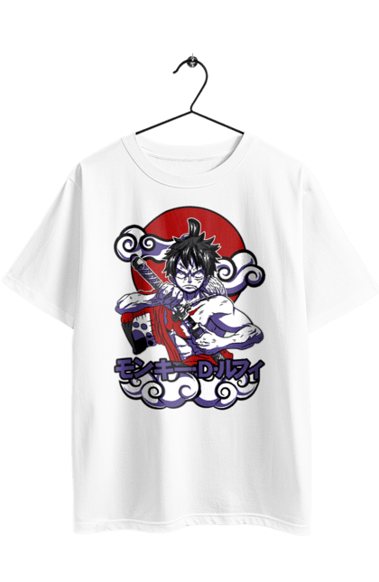 Футболка оверсайз з принтом "Ван Піс Луффі". Luffy, one piece, аніме, ван піс, великий куш, луффі, манга, монки де луффі, пірати. 2070702