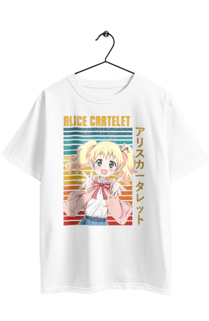 Футболка оверсайз з принтом "Золота мозаїка Аліса Картелет". Alice cartelet, anime, kiniro mosaic, kinmoza, manga, аліса, аліса картелет, аніме, золота мозаїка, манга. 2070702