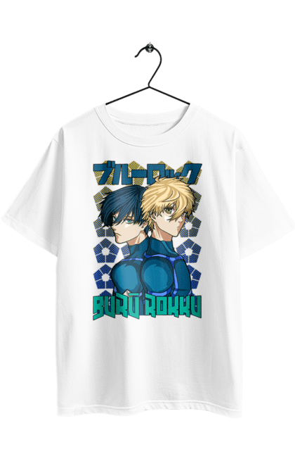Oversized t-shirt with prints Blue Lock. Anime, blue lock, blue prison, manga, sport, sports anime. 2070702