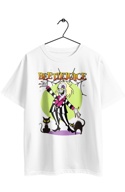 Oversized t-shirt with prints Beetlejuice. Beetlejuice, comedy, ghost, horror, movie, tim burton, warner bros. 2070702
