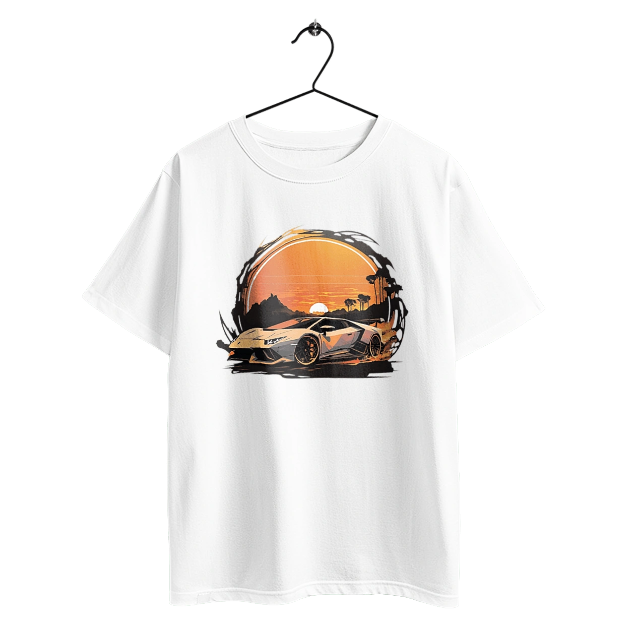 Lamborghini at sunset