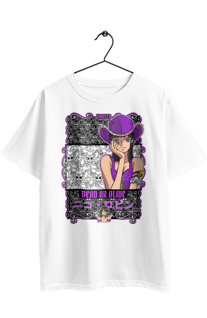 Футболка оверсайз з принтом "Ван Піс Ніко Робін". Nico robin, one piece, аніме, ван пис, ван піс, дитина диявола, манга, ніко робін, світ революції. 2070702