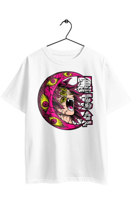 Футболка оверсайз з принтом "Винищувач Демонів Кокушибо". Demon slayer, kimetsu no yaiba, kokushibo, аніме, винищувач демонів, вища луна, дванадцять лун, демон, кокушибо, манга. 2070702