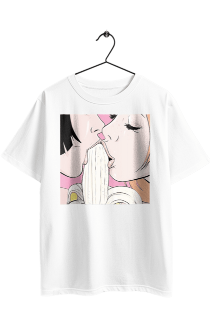 Футболка оверсайз з принтом "Дівчата Їдять Банан". Лизати, смоктати. 2070702