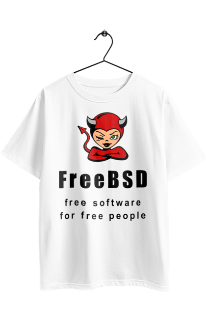 Футболка оверсайз з принтом "Freebsd Для Вільних". Bsd, freebsd, unix, адміністратор, айті, айтішник, безкоштовна, безкоштовно, бестія, вільна, демон, демонесса, доступність, незалежність, операційна система, ос, програміст, програмне забезпечення, свобода, сисадмін, система, системний адміністратор, софт, текст, червоний, чорний. 2070702